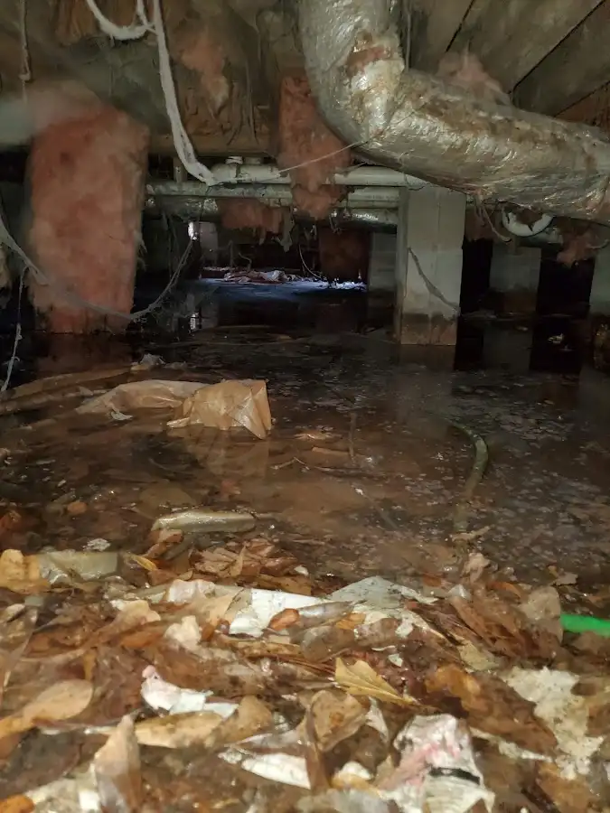 Crawl space flood assessment for Commercial Water Damage Restoration in Sabattus