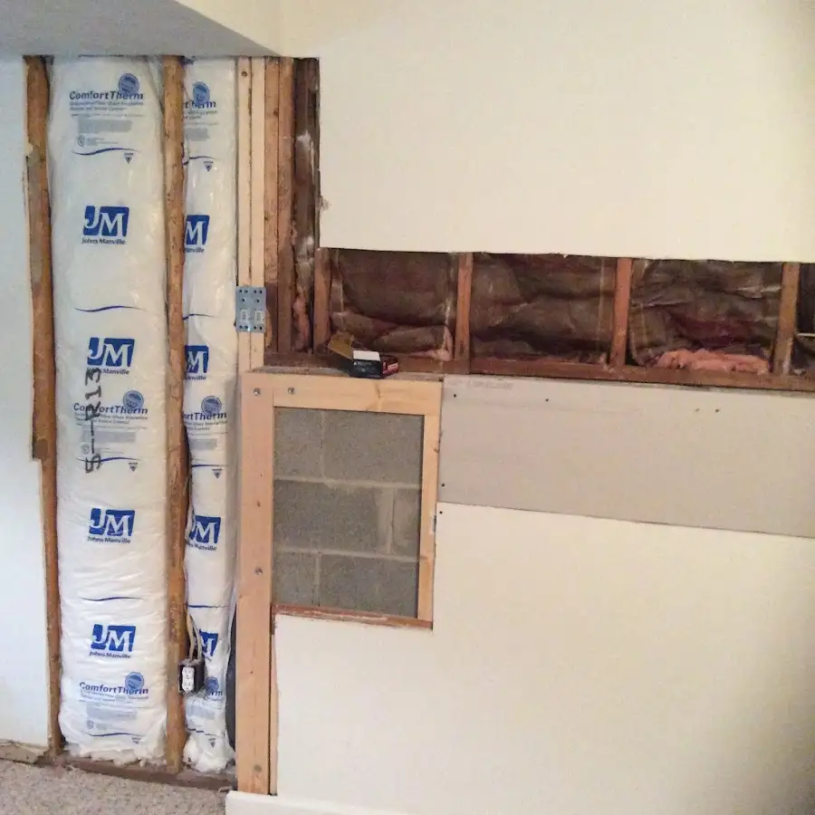 Wall insulation replacement during Structural Drying in Sabattus